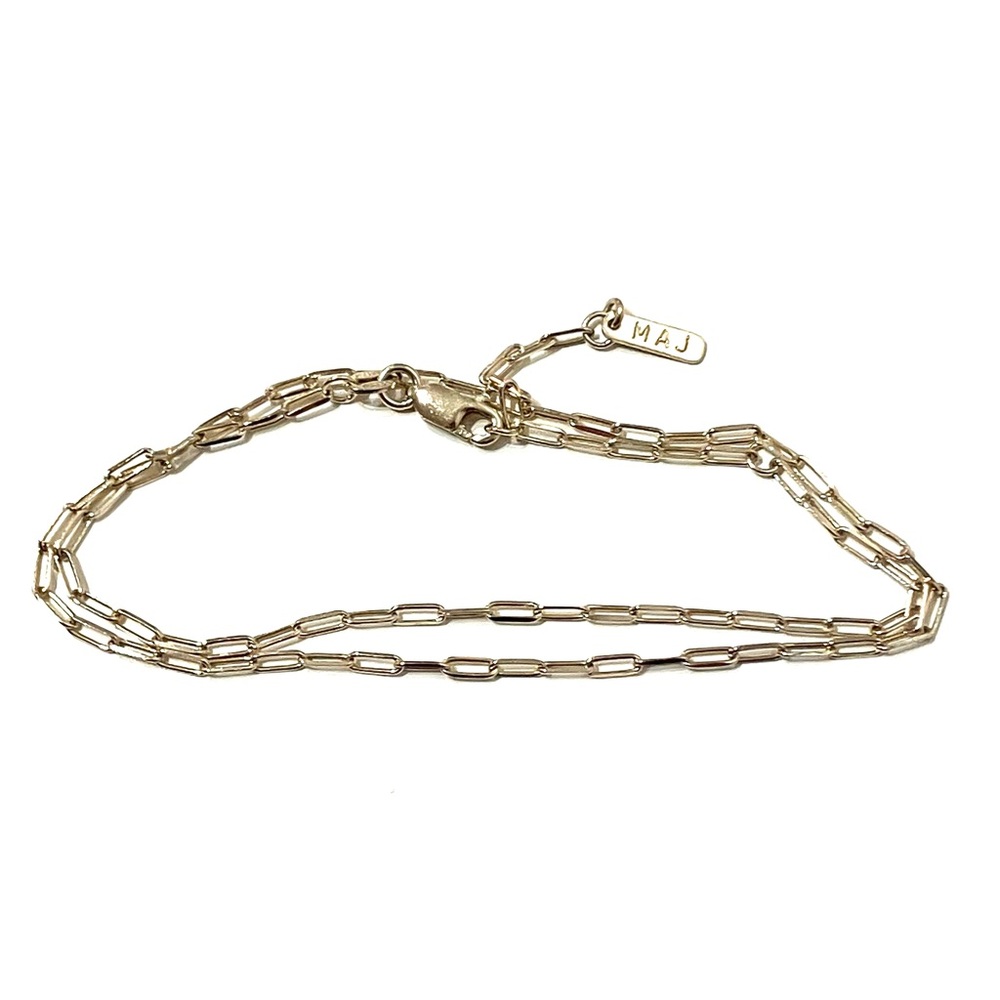 Melanie Auld Gold Paperclip Chain Necklace